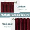 BGment Red Velvet Curtains 84 Inch for Bedroom, Thick Thermal Insulated Blackout Curtains Noise Reduce Back Tab and Rod Pocket Christmas Panels for Living Room, Set of 2 Panels, 52 x 84 Inch