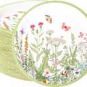 BHHQHH 100pcs Floral Paper Plates 9 inch Wildflower Party Plates Disposable Spring Summer Dinner Paper Plate for Birthday Wedding Baby Shower Tea Party Bridal Shower
