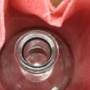 Hewory Large Glass Vase for Decor, 12in Clear Tall Farmhouse Decorative Floor Vase, Round Bubble Balloon Glass Jug Vases for Coffee Table Fireplace Mantel Entryway Living Room Bedroom Kitchen