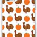 Thanksgiving Turkey Pumpkin Phone Case Compatible with iPhone 15 ProAesthetic Turkey Pumpkin Silicone Shockproof TPU Bumper Protective Cover Case for iPhone 15 Pro