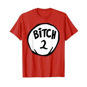 Funny Bitch 2 Matching Group Halloween Costume T-Shirt, Size: M