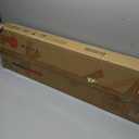 WLIVE Black TV Stand for 45, 50, 55 inch TV, Entertainment Center with LED Lights & Charging Station, TV Media Console Table with 8 Fabric Drawers and Open Shelves for Living Room, Hallway, Wood Top