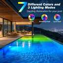 Askyli Pool Lights for Above Ground Pools, Upgraded Rechargeable Dynamic Lighting Inground Pool Lights that Float w/Remote, 16H Runtimes Underwater LED Pools Light with Timer Off for Hot Tub Pond-2PC, 4.7 inch