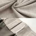 120 Inch Long Natural Linen Pinch Pleated 100% Blackout Curtains & Drapes,Bedroom/Livingroom Farmhouse Curtains 2 Panel Sets,Room Darkening Thermal Insulated Window Curtain