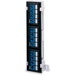 Leviton QuickPort 12-Port Patch Block, 49255-Q89, Black