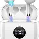 Wireless Earbuds, Bluetooth 5.4 Ear Buds LED Power Display Headphones Bass Stereo, Bluetooth Earbuds in-Ear Noise Cancelling Mic, 40H Playback Mini Case IP7 Waterproof Sports Earphones for Android iOS