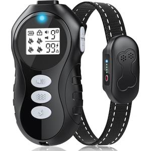 Dog Training Collar with Remote for Dogs, Waterproof IPX7 E Collar, Beep Vibration Modes, Safe Humane Training, 2000FT Range, Rechargeable Battery, for Small Medium Large Dogs 10120 lbs (Black)