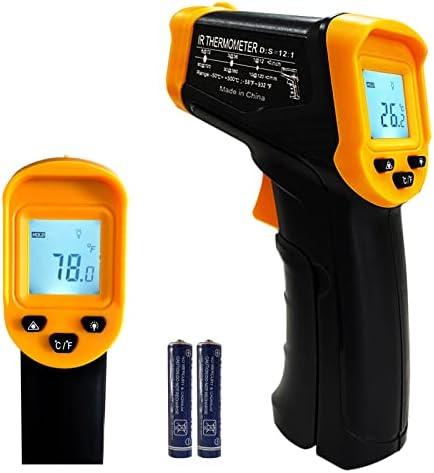 Digital Infrared Thermometer gun for cooking,BBQ,Pizza oven,Ir Thermometer with Backlight,-58℉~932℉(-50℃~500℃) Handheld Non Contact Heat Laser Temperature Gun (Not for Human)