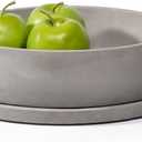 Simon Brothers Modern Concrete Decorative Bowl - Large Fruit Bowl for Kitchen Counter - Catchall Bowl for Entryway Table - Bowls for Home Decor