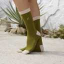 loomdale comfort coffee socks for hiking running everyday wear (US, Numeric, 5, 11, Regular, Regular, Olive Green)