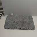 LuxUrux Bath Mat, Extra-Soft Plush Non-Slip Bathroom Rug, Luxury Chenille Microfiber Material, Super Absorbent Shaggy Bath Rug. Machine Wash & Dry (17 x 24 inches, Light Grey)