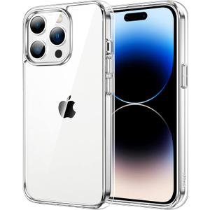 JETech Case for iPhone 14 Pro Max 6.7-Inch, Non-Yellowing Shockproof Phone Bumper Cover, Anti-Scratch Clear Back (Clear)