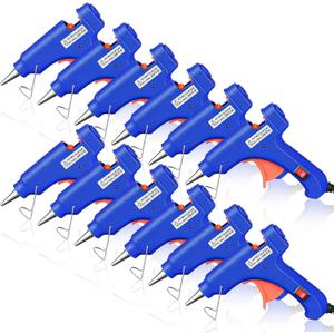 Zhengmy 12 Pieces Mini Hot Glue Gun Crafts Hot Melt Guns Fast Preheating and Easy Squeeze Trigger for School DIY Arts Class Projects Office Home Quick Repairs (Blue)