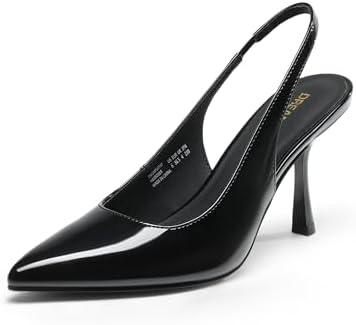 DREAM PAIRS Women's Heels Slingback Stiletto Pumps Shoes Pointed Closed Toe Kitten Heels Dress Bridal Elegant Wedding Sexy Party size 8.5