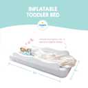 Regalo Inflatable Toddler Travel Bed with Safety Rail Bumpers, Portable Toddler Air Mattress with Pump & Carry Bag, Foldable Kids Bed for Travel, Camping & Sleepovers, Ages 25