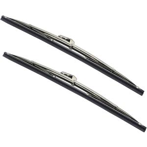 Windshield Wipers - Front 12" Stainless Steel Windshield Wiper Blades Replacement for Ford & GM Polished 2PCS