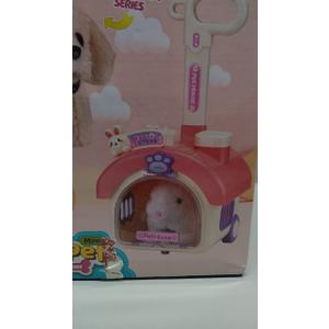 23Pcs Dog Toys for Kids Girls, Walking Barking Interactive Realistic Stuffed Dog with Portable Puppy Stroller & Accessories Toys, Pretend Puppy Pet Care Playset Gifts for Little Girls 3 4 5 6 Year Old