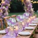 BLOSMON Fake Flowers Ball Wedding Centerpieces 10 Pcs Lilac Rose Babys Breath Artificial Flowers Center Pieces Decoration for Table Silk Kissing Floral Bouquet Arrangements for Home Party DIY Decor