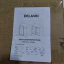 DELAVIN Frameless Tub Shower Door, 56-60" W x 59" H Bathtub Door, 5/16"(8mm) Thick SGCC Certified Clear Tempered Glass with Explosion-Proof Film, Easy to Clean, Stainless Steel Guide Rail, Sliver