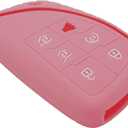 2 x LemSa 2Pcs Keyless Entry Remote Car Smart Key Fob Outer Shell Cover Protective Case for 2020 2021 2022 Chevrolet GMC Yukon Chevy Suburban Tahoe 13541567/13537964, Black Pink