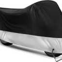 Motorcycle Cover,Motorbike Cover All Season Universal Weather Waterproof Sun Outdoor Protection with Lock-Holes & Storage Bag,XXL Motorcycles Vehicle Cover