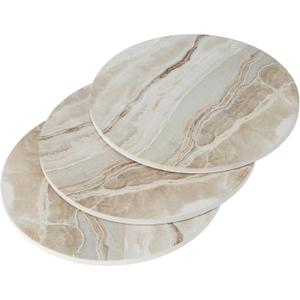 Ceramic 8" Trivets - Marble Style Heat Resistant Hot Pads, Pot Holders for Kitchen, Countertops, Table - Set of 3