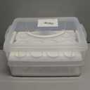 Snapware (2-Layer, 24 Cupcakes Plastic Detachable Cupcake Carrier Storage Container With Lid and Handle, Freezer Dishwasher Microwave Safe 14.25" L x 10.5" W, Carrier