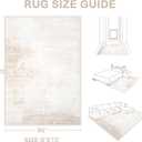 Area Rugs 8x10 Living Room: Washable Rug Modern Abstract Large Rugs Soft Non Slip Neutral Rug Stain Resistant Indoor Carpet for Bedroom Kitchen Dining Room Table Nursery Home Office Rugs(Beige,8'x10')