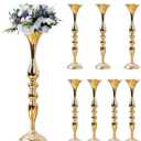 10 Pcs Wedding Flower Stand Metal Flower Centerpieces Stand for Table Hyuetrsa 20 Inch Tall Wedding Flower Vase Centerpieces for Reception Flower Arrangement Candle Holder Party Dinner Home Décor