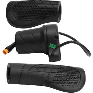Half Throttle Handle, 76x Half Turn HandleHalf Throttle Modified Throttle Part Modified Part Handlebar Grip Speed Throttle for Electric (Black)