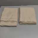 LAMIT Natural Sheer Linen Curtains for Bedroom, Faux Linen Textured Light Filtering Drapes Back Tab and Rod Pocket Boho Neutral Burlap Panels for Farmhouse/Living Room, 2 Panels, 52 x 72 Inch