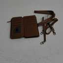 Wallet Case Compatible with iPhone 14 Pro Max RFID Blocking 10-Card Holder Soft PU Leather Magnetic Snap Shoulder Strap Zipper Pocket Phone Case Fit for iPhone 14 Pro Max - Brown