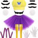 Halloween Costumes Accessories for Adults Women - Halloween Costume 2025 Cosplay Party Set for Teen Girls (Yellow), One Size