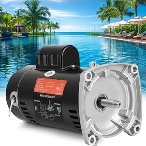 Cuilvu USQ1202 Pool Pump Motor - Swimming Pool Pump Motor, 3450 RPM, 2HP, 115/230V, 48Y Frame, 303 Stainless Steel Shaft, Replacement Motor for Outdoor/Indoor Swimming Pool