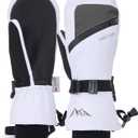 Winter Ski Mittens for Men Women Cold Weather- Warm Snowboard Mittens Gloves Waterproof Snow Sports Mitts Gloves, M-L