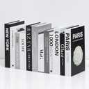 YKYKJDG 12pcs Fake Books for Decoration Faux Books Black Room Decor Decorative Books for Coffee Table Decor Books Black and White Books for Shelves Preppy Bookend Modern Decor