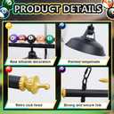 Rossesay Adjustable Pool Table Lights for 7'-8' Billiard Light Hanging Pool Table Fixture Lighting Pendant Lamp with Metal Shades for Game Rooms (Bulb Not Included)(Black,4 Lights)