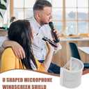 DOITOOL U Shape Handheld Microphone Windscreen Cover Pop Filter for Vocal Recording Live Streaming Speech Protection 3.14X3.14X2.55 Inches