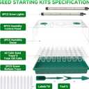 Seed Starter Tray, Seed Starter Kit with Grow Lights, Color Change Grow Lights for Seed Starting Kit, 3 Timming Set, Indoor Plant Growing Kit for Gardeners, Germination Trays Kits, Gardening Gifts