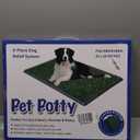 Artificial Dog Grass Pad with Tray for Potty – 16x20 inches Strong Absorbency Grass Pad, Dog Litter Box for Indoor/Balcony/Apartment