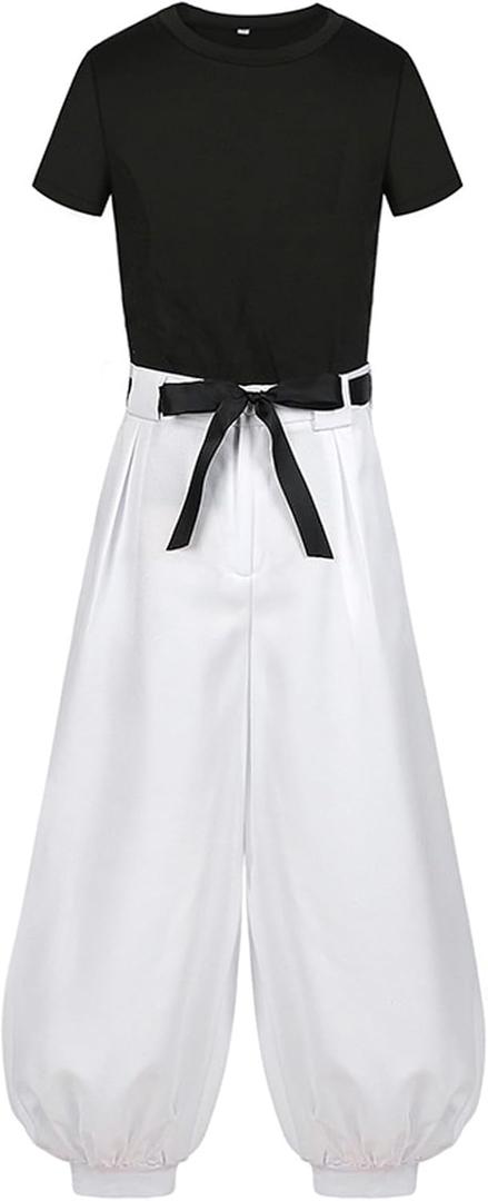 Halloween Cosplay Costumes for Women Men Outfit (Black, M)
