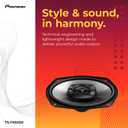 PIONEER TS-F6935R 3-Way Coaxial Car Audio Speakers - 6' x 9' Passive Car Speakers (Pair), 230 W Max Power, Black and Silver
