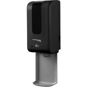 Automatic Touchless Soap and Hand Sanitizer Dispenser 1200ml Wall Mount with Drip Tray - BLACK - Commercial - Liquid/Gel - Hands Free Motion Sensor ADA Compliant