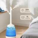 Humidifiers for Bedroom Large Room Home, 5L Quiet Cool Mist Top Fill Humidifier with Essential Oil Diffuser, Remote Control, Smart Humidistat, Sleep Mode, for Baby, Plants, Office, Nursery