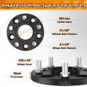 BasaltAuto 2Pcs Black Hubcentric Wheel Spacers 20mm Thick 5 x 4.5 M12x1.25 Studs 66.1mm Hub Bore Compatible for Nissan Altima Rogue Sentra Infiniti QX50-QX70 Q50-Q70 G35 G37 M35 M37 M45