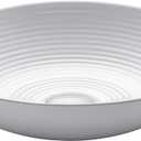 KRAUS Viva Round White Porcelain Ceramic Vessel Bathroom Sink, 16 1/2 in. D x 4 3/8 in. H, KCV-203GWH