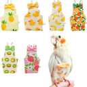 6 Pcs Bird Diapers FAURAPMNG Parrot Nappy Flight Suit Reusable Cockatiel Clothes with Elastic Back Rope Waterproof Inner Layer Washable Diaper Pants for Parakeets, Budgies, Mini Macaws, Quaker Parrots (Medium)