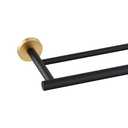 Miyili 30-Inch Bathroom Double Towel Bar SUS 304 Stainless Steel Bath Towel Rack Holder Wall Mount Black & Gold, A01BG75B