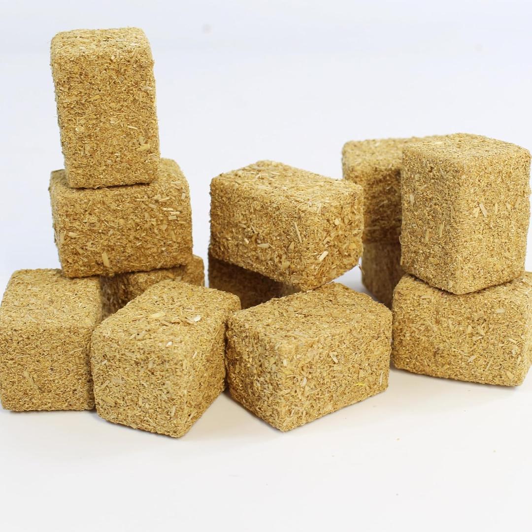 Mini Hay Bales Decorative Straw Bales, 12Pcs Mini Haystack Miniature Hay Bales for Dollhouse, Craft, Farm, Halloween, Table Decor, Autumn Harvest Decoration (12)
