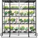 Bstrip Indoor Greenhouse with Grow Light, Large Plant Shelf with 8 Pack T8 Full Spectrum Plant Lights and Cover, mini Greenhouse for Indoor Plant, Seed Starting (58" L x 13.8" W x 59" H)